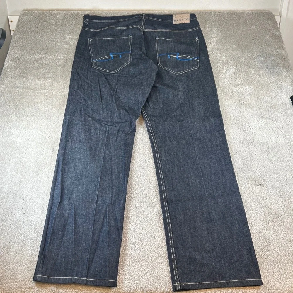 Vintage Y2K ENYCE Men's Dark Wash Denim Jeans Size 40x33‎ Wide Leg Baggy Hip Hop